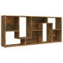 Estantería madera contrachapada color roble ahumado 67x24x161cm en Librerías y estanterías | Comprar online en Foru.es