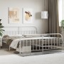 Estructura cama metal con cabecero y pie cama blanco 193x203 cm de vidaXL, Camas y somieres - Ref: Foro24-353708, Precio: 112...