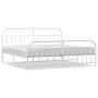 Estructura cama metal con cabecero y pie cama blanco 193x203 cm de vidaXL, Camas y somieres - Ref: Foro24-353708, Precio: 112...