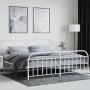 Estructura cama metal con cabecero y pie cama blanco 193x203 cm de vidaXL, Camas y somieres - Ref: Foro24-353708, Precio: 112...