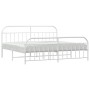 Estructura cama metal con cabecero y pie cama blanco 193x203 cm de vidaXL, Camas y somieres - Ref: Foro24-353708, Precio: 112...