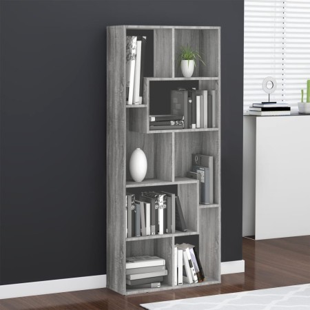 Estantería de madera contrachapada gris Sonoma 67x24x161 cm en Librerías y estanterías | Comprar online en Foru.es
