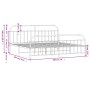 Estructura cama metal con cabecero y pie cama blanco 193x203 cm de vidaXL, Camas y somieres - Ref: Foro24-353708, Precio: 112...