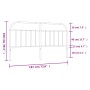 Cabecero de metal blanco 180 cm de vidaXL, Cabeceros y pies de cama - Ref: Foro24-353720, Precio: 36,35 €, Descuento: %