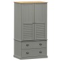 Armario VIGO madera maciza de pino gris 90x55x176 cm de vidaXL, Armarios roperos - Ref: Foro24-353165, Precio: 343,72 €, Desc...
