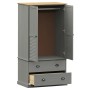 Armario VIGO madera maciza de pino gris 90x55x176 cm de vidaXL, Armarios roperos - Ref: Foro24-353165, Precio: 343,72 €, Desc...