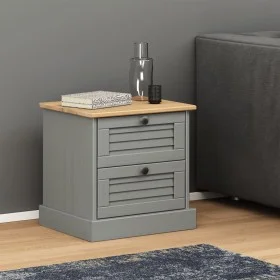 Mesita de noche VIGO madera maciza de pino gris 42x35x42 cm de vidaXL, Mesitas de noche - Ref: Foro24-353159, Precio: 51,78 €...
