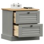 Mesita de noche VIGO madera maciza de pino gris 42x35x42 cm de vidaXL, Mesitas de noche - Ref: Foro24-353159, Precio: 52,39 €...