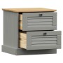 Mesita de noche VIGO madera maciza de pino gris 42x35x42 cm de vidaXL, Mesitas de noche - Ref: Foro24-353159, Precio: 52,39 €...