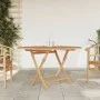 Mesa de jardín plegable madera maciza de teca Ø 110x75 cm de vidaXL, Mesas de jardín - Ref: Foro24-362618, Precio: 139,33 €, ...