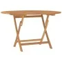 Mesa de jardín plegable madera maciza de teca Ø 110x75 cm de vidaXL, Mesas de jardín - Ref: Foro24-362618, Precio: 139,33 €, ...