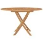Mesa de jardín plegable madera maciza de teca Ø 110x75 cm de vidaXL, Mesas de jardín - Ref: Foro24-362618, Precio: 139,33 €, ...