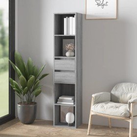 Estantería de madera de ingeniería gris Sonoma 36x30x171 cm en Librerías y estanterías | Comprar online en Foru.es