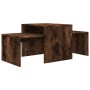 Set mesas centro madera contrachapada roble ahumado 100x48x40cm en Mesas de centro | Comprar online en Foru.es