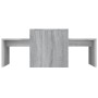 Set mesa de centro madera de ingeniería gris Sonoma 100x48x40c en Mesas de centro | Comprar online en Foru.es