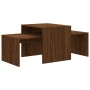 Set mesa de centro madera ingeniería roble marrón 100x48x40 cm en Mesas de centro | Comprar online en Foru.es