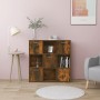 Estantería madera contrachapada color roble ahumado 90x30x90 cm en Librerías y estanterías | Comprar online en Foru.es