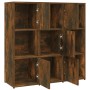 Estantería madera contrachapada color roble ahumado 90x30x90 cm en Librerías y estanterías | Comprar online en Foru.es