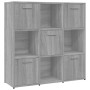 Estantería madera contrachapada gris sonoma 90x30x90cm en Librerías y estanterías | Comprar online en Foru.es