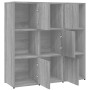 Estantería madera contrachapada gris sonoma 90x30x90cm en Librerías y estanterías | Comprar online en Foru.es