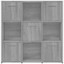 Estantería madera contrachapada gris sonoma 90x30x90cm en Librerías y estanterías | Comprar online en Foru.es