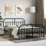 Estructura de cama cabecero y estribo metal negro 140x190 cm de vidaXL, Camas y somieres - Ref: Foro24-353653, Precio: 121,57...