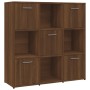 Estantería madera contrachapada roble marrón 90x30x90 cm en Librerías y estanterías | Comprar online en Foru.es