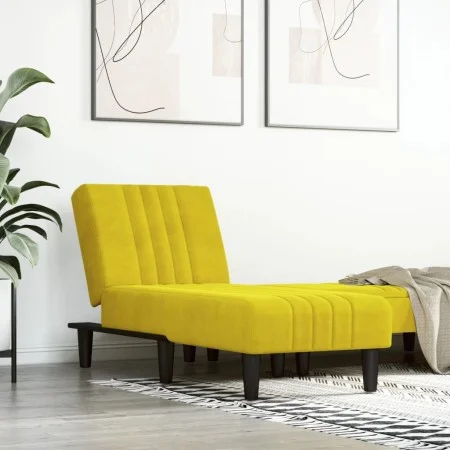 Sofá diván de terciopelo amarillo de vidaXL, Divanes - Ref: Foro24-352830, Precio: 150,65 €, Descuento: %