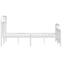 Estructura cama metal con cabecero y estribo blanco 150x200 cm de vidaXL, Camas y somieres - Ref: Foro24-353704, Precio: 110,...