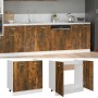Mueble bajo fregadero "Lyon" roble ahumado 80x46x81,5 cm madera de ingeniería en Armarios de cocina | Comprar online en Foru.es