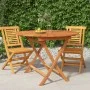 Mesa de jardín plegable madera maciza de teca Ø 85x75 cm de vidaXL, Mesas de jardín - Ref: Foro24-362619, Precio: 160,17 €, D...