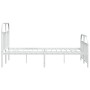 Estructura cama metal con cabecero y estribo blanco 140x200 cm de vidaXL, Camas y somieres - Ref: Foro24-353703, Precio: 113,...
