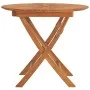 Mesa de jardín plegable madera maciza de teca Ø 85x75 cm de vidaXL, Mesas de jardín - Ref: Foro24-362619, Precio: 160,17 €, D...