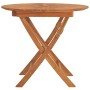 Mesa de jardín plegable madera maciza de teca Ø 85x75 cm de vidaXL, Mesas de jardín - Ref: Foro24-362619, Precio: 214,32 €, D...