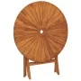 Mesa de jardín plegable madera maciza de teca Ø 85x75 cm de vidaXL, Mesas de jardín - Ref: Foro24-362619, Precio: 160,17 €, D...