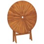 Mesa de jardín plegable madera maciza de teca Ø 85x75 cm de vidaXL, Mesas de jardín - Ref: Foro24-362619, Precio: 214,32 €, D...