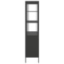 Aparador alto vidrio y acero negro 90x40x180 cm de vidaXL, Aparadores - Ref: Foro24-353000, Precio: 352,44 €, Descuento: %