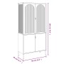 Aparador alto vidrio y acero negro 90x40x180 cm de vidaXL, Aparadores - Ref: Foro24-353000, Precio: 352,44 €, Descuento: %
