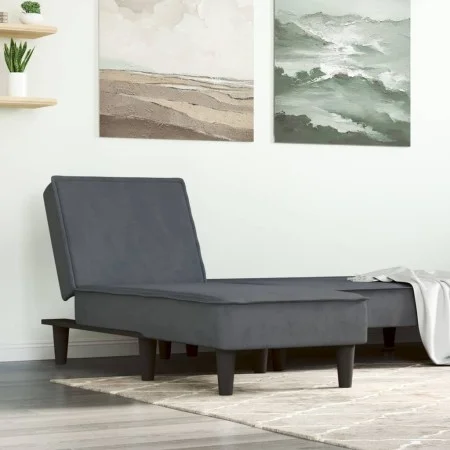 Sofá diván de terciopelo gris oscuro de vidaXL, Divanes - Ref: Foro24-352836, Precio: 158,89 €, Descuento: %