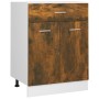Cajón bajo "Lyon" roble ahumado 60x46x81,5 cm Madera de ingeniería en Armarios de cocina | Comprar online en Foru.es
