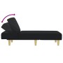 Sofá diván de tela negro de vidaXL, Divanes - Ref: Foro24-352821, Precio: 129,89 €, Descuento: %