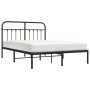 Estructura de cama con cabecero metal negro 140x200 cm de vidaXL, Camas y somieres - Ref: Foro24-352579, Precio: 116,14 €, De...