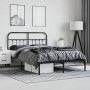 Estructura de cama con cabecero metal negro 140x200 cm de vidaXL, Camas y somieres - Ref: Foro24-352579, Precio: 116,14 €, De...