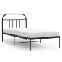 Estructura de cama con cabecero metal negro 107x203 cm de vidaXL, Camas y somieres - Ref: Foro24-353631, Precio: 80,71 €, Des...
