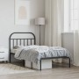 Estructura de cama con cabecero metal negro 107x203 cm de vidaXL, Camas y somieres - Ref: Foro24-353631, Precio: 80,71 €, Des...