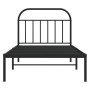 Estructura de cama con cabecero metal negro 107x203 cm de vidaXL, Camas y somieres - Ref: Foro24-353631, Precio: 80,71 €, Des...