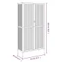 Aparador alto vidrio y acero negro 85x40x180 cm de vidaXL, Aparadores - Ref: Foro24-353004, Precio: 343,34 €, Descuento: %