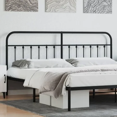 Kopfteil aus schwarzem Metall, 200 cm von vidaXL, Kopf- und Fußteile - Ref: Foro24-352616, Preis: 43,05 €, Rabatt: %