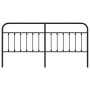 Cabecero de metal negro 200 cm de vidaXL, Cabeceros y pies de cama - Ref: Foro24-352616, Precio: 43,67 €, Descuento: %