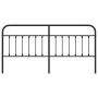Kopfteil aus schwarzem Metall, 200 cm von vidaXL, Kopf- und Fußteile - Ref: Foro24-352616, Preis: 43,05 €, Rabatt: %